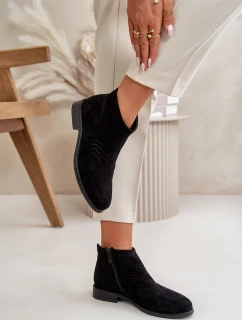 Dámské Boty Na Plochém Podpatku Černé model 21668097 - S.Barski