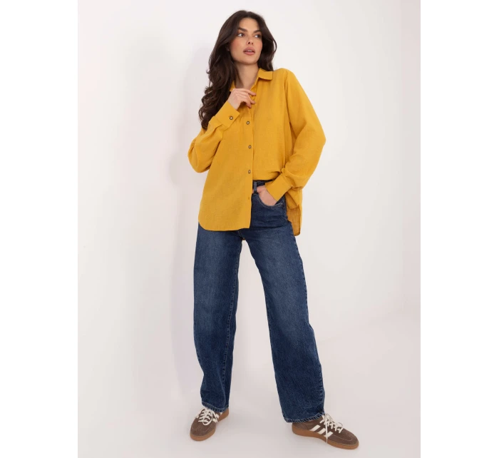 Košeľa LK KS 510109.70 tmavo žltá