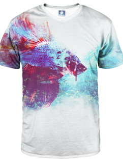 Aloha From Deer Barevné tričko s motivem bojující ryby TSH AFD1039 Blue