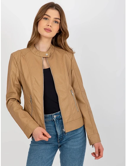 Dámská krátká bunda NM DE KR  Hnědá velbloud  model 21470033 - FPrice