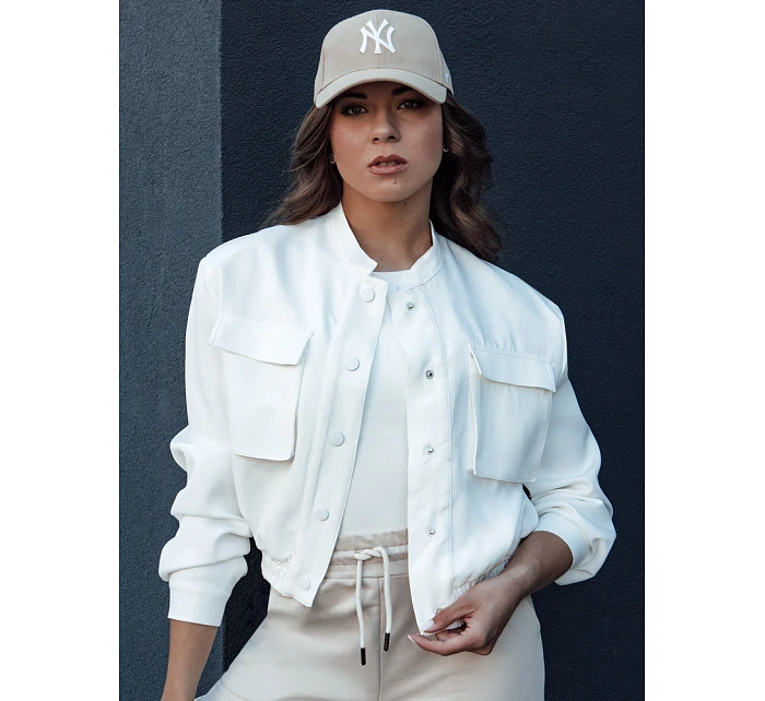Dámska bunda bomber TY4305 off-white - FashionStreet