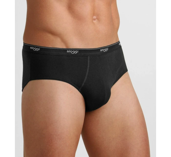 Pánské slipy men Basic Midi černé - Sloggi Pánské slipy men Basic Midi černé - Sloggi
