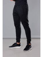 Čierne pánske teplákové nohavice (68XW01-3)