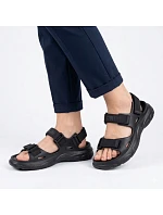 Čierne penové sandále Big Star so zapínaním na suchý zips TT274A055