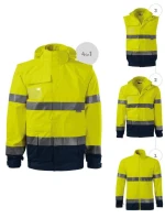 Rimeck HV Guard 4 in 1 M pánska bunda MLI-5V297 fluorescenčná žltá