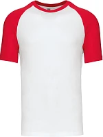 Kariban K 330 Baseballové tričko 20.K330 biele/červené