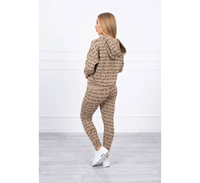 Súprava s potlačou vo farbe camel Súprava s potlačou vo farbe camel