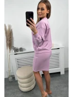 Blúzka + pruhované šaty fialové