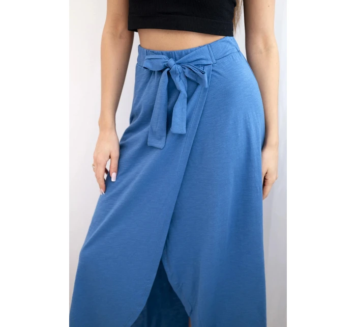 Dámska bavlnená maxi sukňa so zaväzovaním