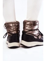 Damskie Śniegowce Memory Foam Big Star KK274275 Srebrno-Czarne