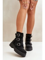 Ocieplane Botki Damskie Ze Zdobieniem Czarne Ciascia Ocieplane Botki Damskie Ze Zdobieniem Czarne Ciascia