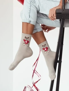 Milena ponožky 0200-144 Valentínsky medvedík 37-41
