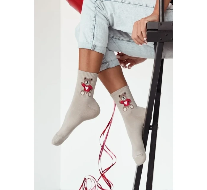 Milena ponožky 0200-144 Valentínsky medvedík 37-41