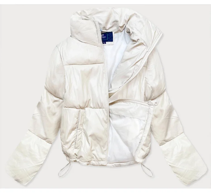 KRÓTKA KURTKA DAMSKA ZE  ECRU model 21242559 - Ann Gissy