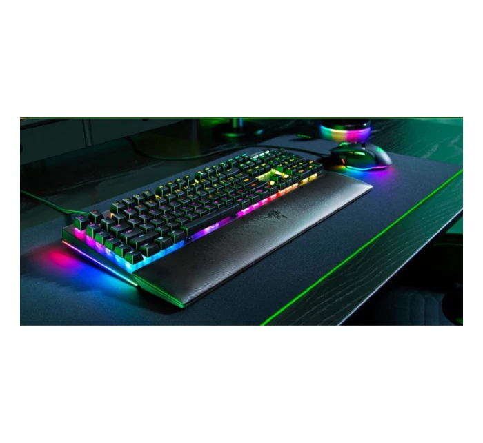 Mechanická herná klávesnica Razer BlackWidow V4 X, žlté spínače, americké rozloženie, drôtová, čierna Razer