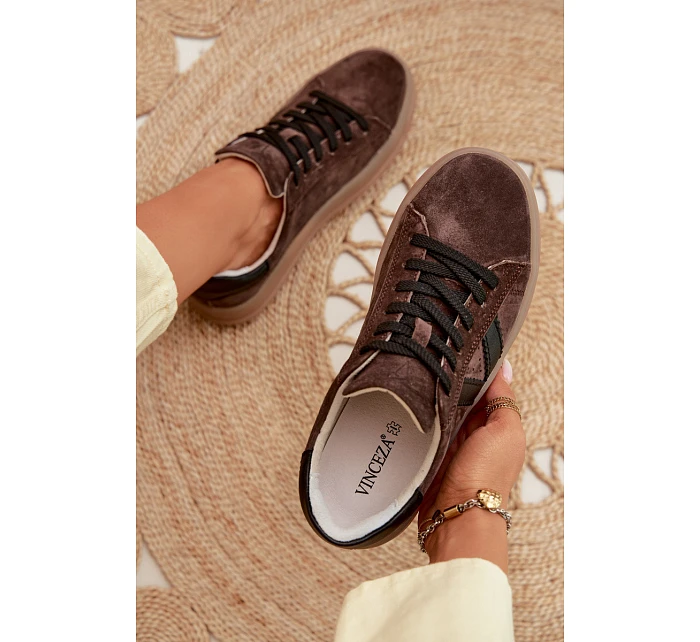 Dámské tenisky Vinceza 79597 na platformě hnědé