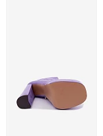 Lakované kotníkové boty na platformě a vysokém podpatku fialové model 22355844 - Boto Lakované kotníkové boty na platformě a vysokém podpatku fialové model 22355844 - Boto