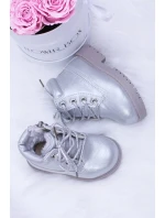 stříbrné teplé Dětské boty model 21506671 - Boto