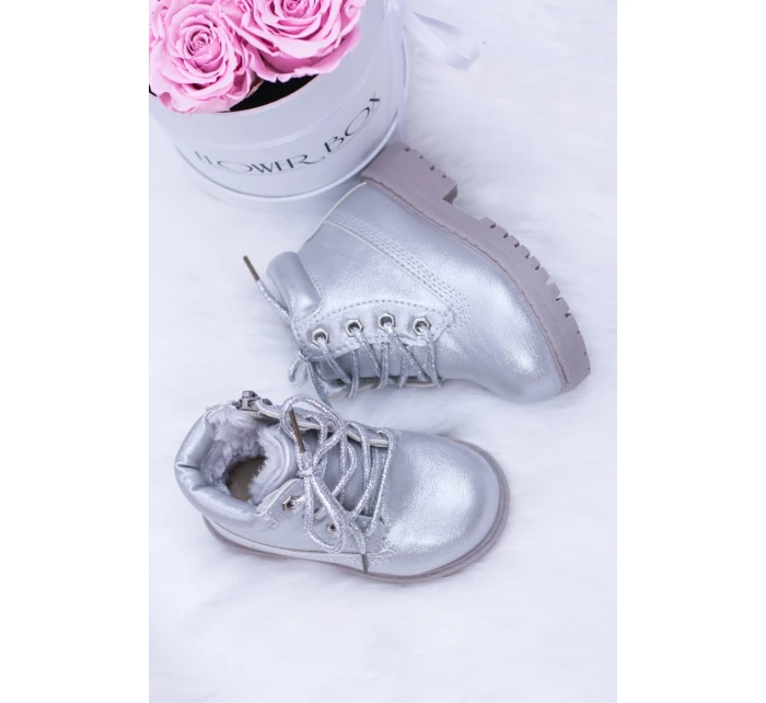 stříbrné teplé Dětské boty model 21506671 - Boto
