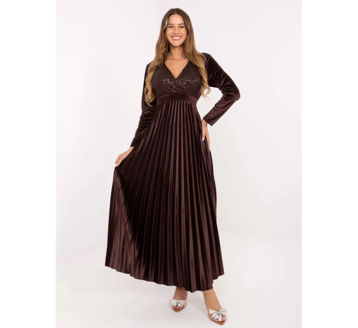 Šaty IT SK 16919.04P tmavohnedé