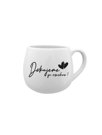 DĚKUJEME ZA VŠECHNO! - bílý keramický hrníček 300 ml