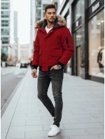 Pánská zimní bunda bordó Dstreet model 21966679 - FashionStreet Pánská zimní bunda bordó Dstreet model 21966679 - FashionStreet