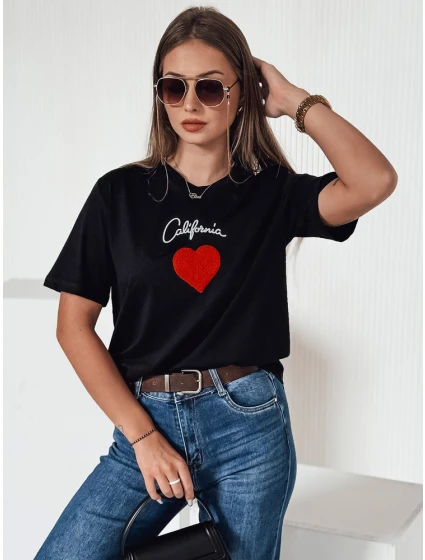 Dámské tričko černé model 21976458 - Dstreet Dámské tričko černé model 21976458 - Dstreet