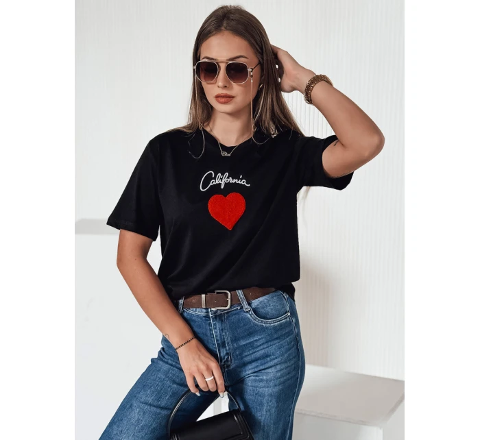 Dámské tričko černé model 21976458 - Dstreet Dámské tričko černé model 21976458 - Dstreet