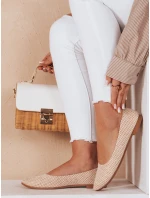 Dámske semišové baleríny s plochým podpätkom GLAMINO white FashionStreet ZY0764