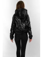 Černá lesklá prošívaná dámská bunda model 16146979 - S'WEST
