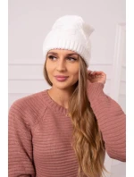 dámská čepice bílá model 18752439 - K-Fashion dámská čepice bílá model 18752439 - K-Fashion