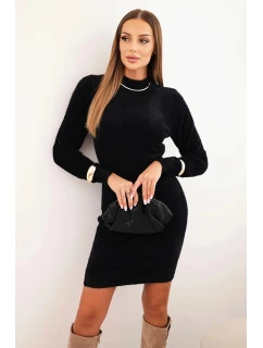 Dámské šaty s z měkké alpaky černý model 21314706 - K-Fashion