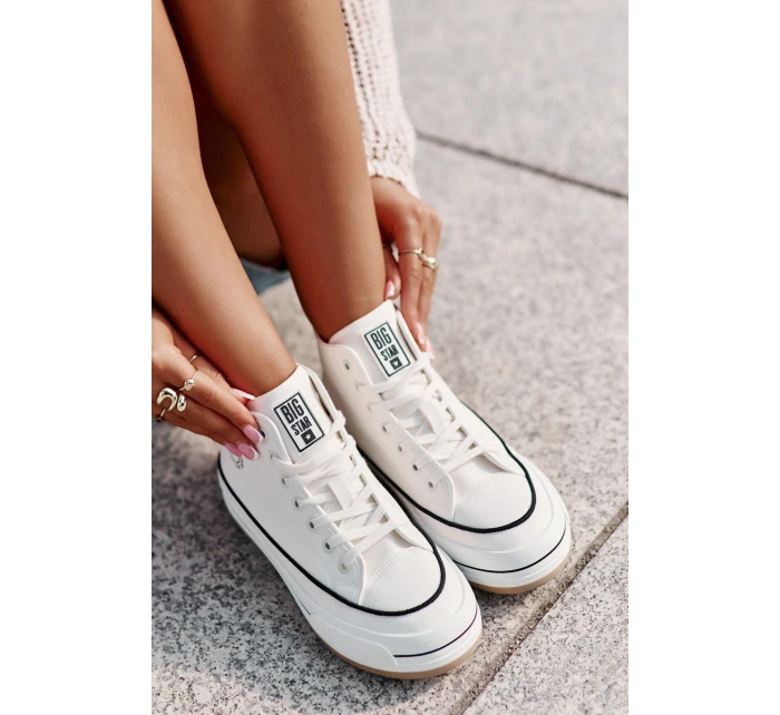 Zateplené Dámské Tenisky Na Platformě Eko Kůže Big Star model 21669595 Bílé - Big Star Shoes Zateplené Dámské Tenisky Na Platformě Eko Kůže Big Star model 21669595 Bílé - Big Star Shoes
