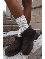 Dámské sněhule z pravé kůže vyhřívané kožíškem hnědé model 21714790 - Boto Dámské sněhule z pravé kůže vyhřívané kožíškem hnědé model 21714790 - Boto