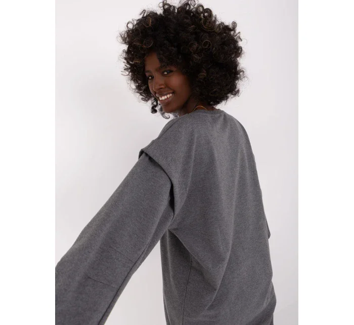 Tunika EM TU HS 21 model 18798914 ciemny szary - FPrice Tunika EM TU HS 21 model 18798914 ciemny szary - FPrice