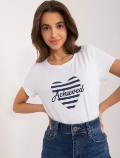 Tričko RV TS 9667.19 biela a tmavomodrá