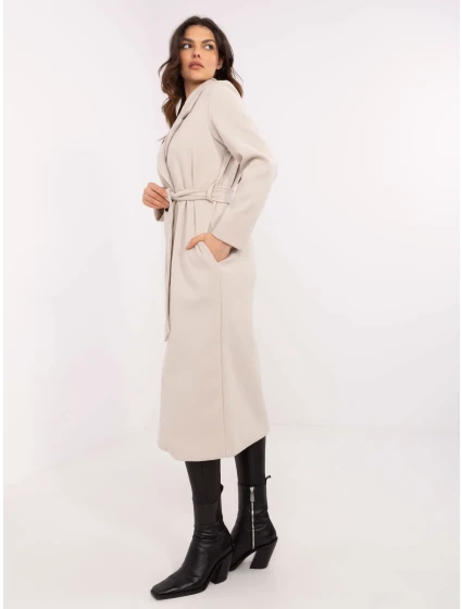 Kabát TW EN BI model 20825857 1.31 světle béžový - FPrice Kabát TW EN BI model 20825857 1.31 světle béžový - FPrice