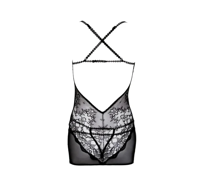 Omorfi Čierna kamizola + tangá + stuha na krk ZADARMO! - Angels Never Sin