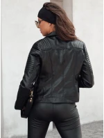 Dámská kožená krátká bunda černá Dstreet model 21980711 - FashionStreet