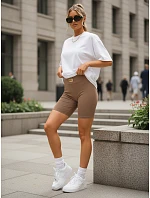 Dámske športové cyklistické šortky v kamelovej farbe, FashionStreet SY0558 Dámske športové cyklistické šortky v kamelovej farbe, FashionStreet SY0558