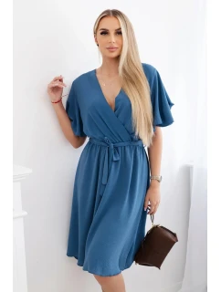 Šaty s model 21915249 výstřihem džínovina - K-Fashion