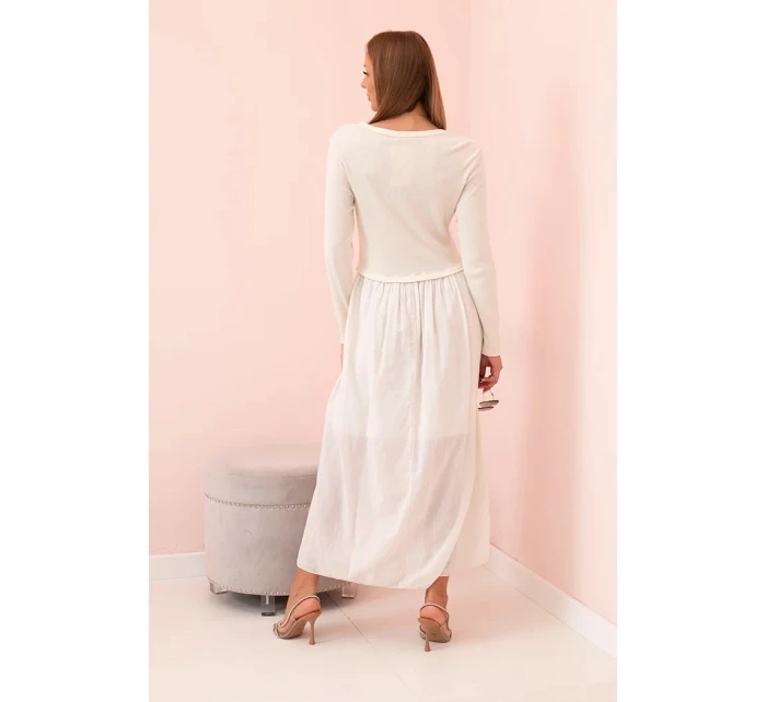 Dlhé šaty bez ramienok slivka