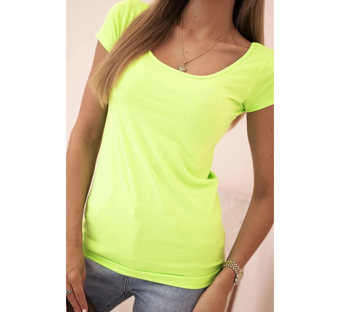 Dámská klasická bavlněná blůza s krátkým rukávem modrá