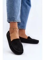 Dámské černé šněrovací mokasíny model 21647810 - Boto