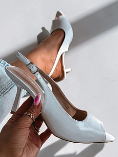 Dámské sandály na podpatku bílé model 22091973 - Boto