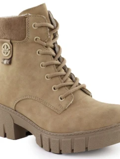 Dámské boty na klínku béžové model 21906115 - Rieker