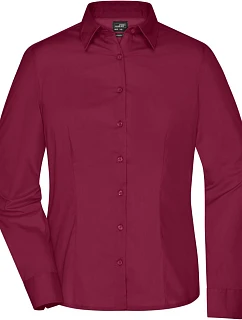 JN 641 Popelínová business halenka s dlouhým rukávem model 22487471 wine - Daiber
