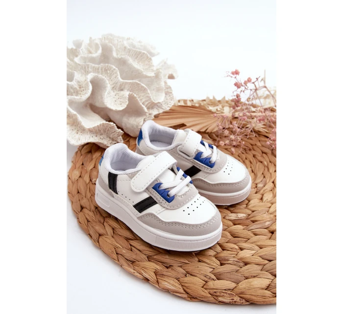 Klasyczne Dziecięce Buty Sportowe Biało-Niebieskie Marlin Klasyczne Dziecięce Buty Sportowe Biało-Niebieskie Marlin