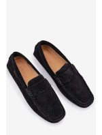 Zamszowe Mokasyny Męskie Big Star RR174049 Czarne