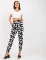 Nohavice D73771M61869M čiernobiele